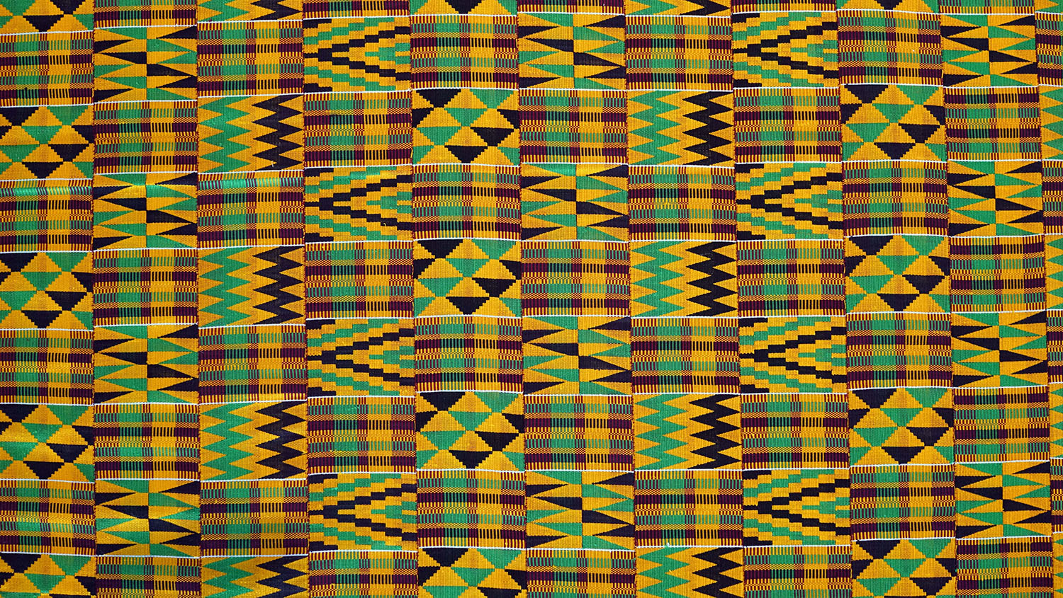 Asante chief in kente